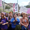 Concentración feminista en la Praza da Ferrería por el 8M