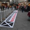 Protesta contra a ampliación da EDAR dos Praceres na Praza da Peregrina