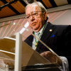Diego Murillo durante a súa intervención no acto no Colexio Oficial de Veterinarios de Pontevedra