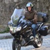 Paseo en moto de Alfonso Rueda na xornada de reflexión do 12X