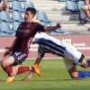 Xogada do penalti sobre Oier Calvillo no partido de Primera RFEF entre Pontevedra CF e Talavera en Pasarón