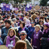 Concentración feminista na Praza da Ferrería polo 8M