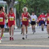 Participantes en la carrera PonteNoite 5+5, organizada por la Sociedad Gimnástica