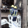 Revisión del edificio incendiado en A Ferrería