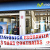 Protesta de trabajadores de la subcontrata de Telefónica-Movistar