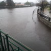 El río Umia se desbordó a su paso por Caldas de Reis con el temporal Nicki