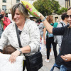 Guerra de almohadas en la plaza del Teucro, organizada por el Festival das Núbebes