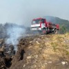 Extinción do incendio da Fracha durante el sábado
