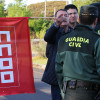 Concentración dos funcionarios de prisións ante o cárcere da Lama