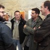 Exposición "Pontevedra no obxectivo". Diego Torrado, Javier Cervera Mercadillo e Rafa Fariña departiendo con el público