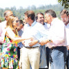 Dirixentes do PPdeG que acompañaron a Mariano Rajoy durante o seu paseo por Ponte Arnelas