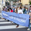 Manifestación en Campelo polo peche da sucursal de Abanca