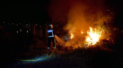 Incendio forestal en A Puntada, Poio