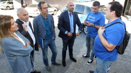 Visita de los grupos de la oposición a la Jefatura de la Policía Local de Pontevedra