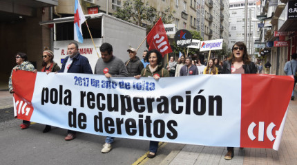 Manifestación de la CIG en el Primero de Maio