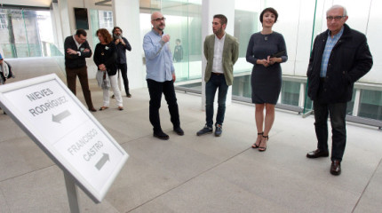 Nieves Rodríguez e Francisco Castro comparten unha 'visita cruzada' no Museo