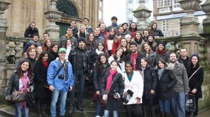 Visita de estudantes de intercambio de Porto a Pontevedra