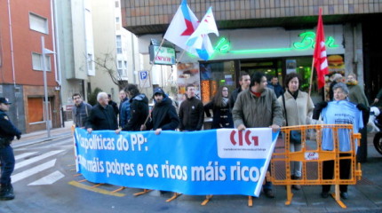 Protestas ante a visita de Mariano Rajoy