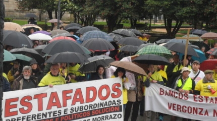 Manifestación por las preferentes en Pontevedra tras conocerse la quita