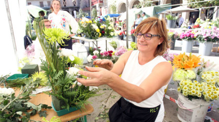 Mercado das flores en Pontevedra
